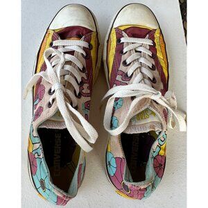 Women's Converse All-Star Flower Pattern Canvas Sneakers Size 9 (READ)